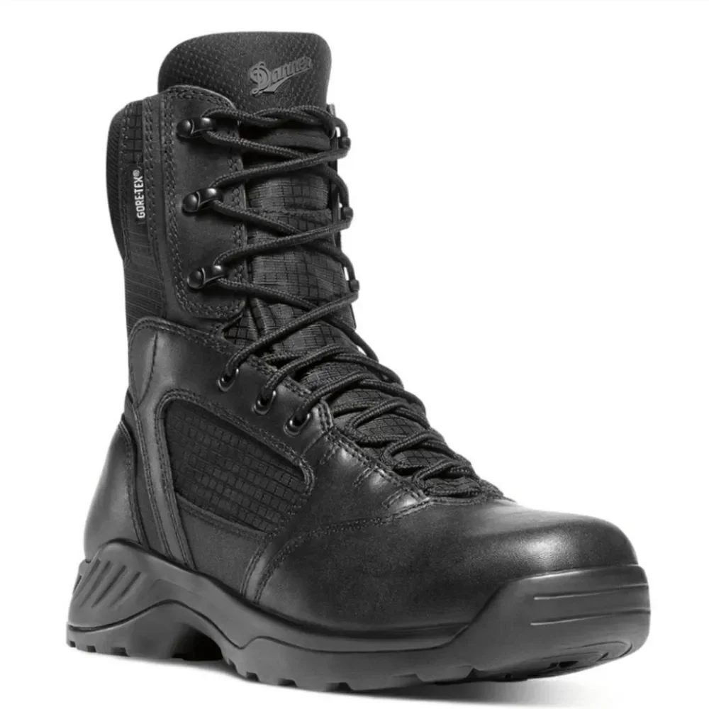 Danner Kinetic Side Zip 8” Black Leather Gore-Tex Combat Boots Sz 10